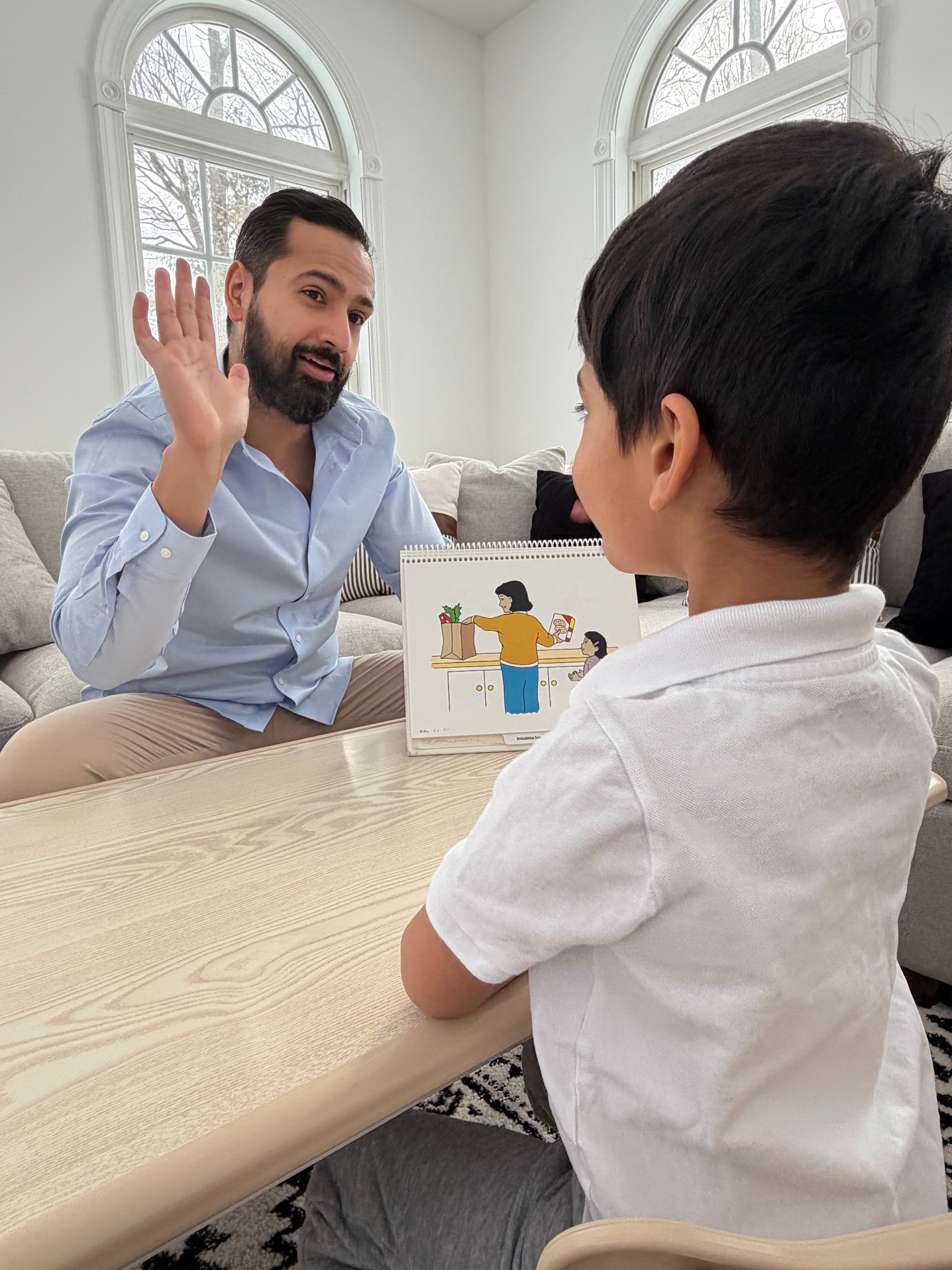 Pulkit demonstrating communication techniques